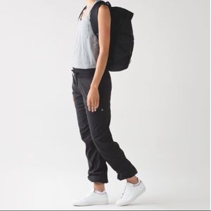 Lululemon dance studio pants black lined 12 reg